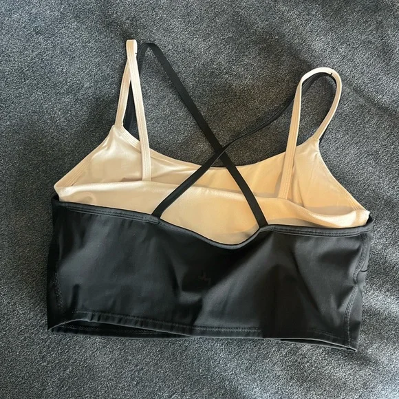 JoyLab Double Layer Longline Bra - Black/Cream - Picture 2 of 5